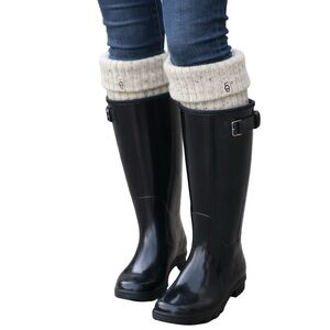 UGG Shaye Rain Boot Socks Tall
Cable Knit Cream Speckled Boot Cuffs Womens 5-10